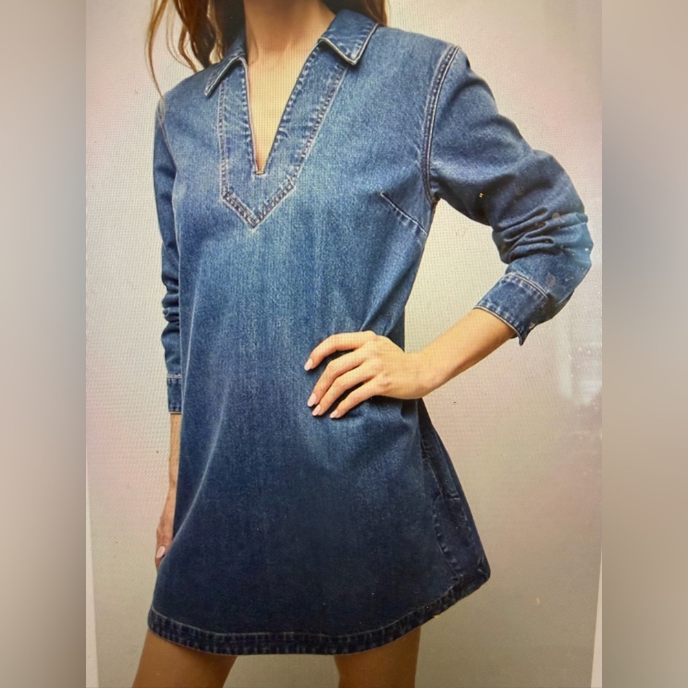 NWT Veronica Beard Wasta Denim Mini Dress in Cornflower Blue small